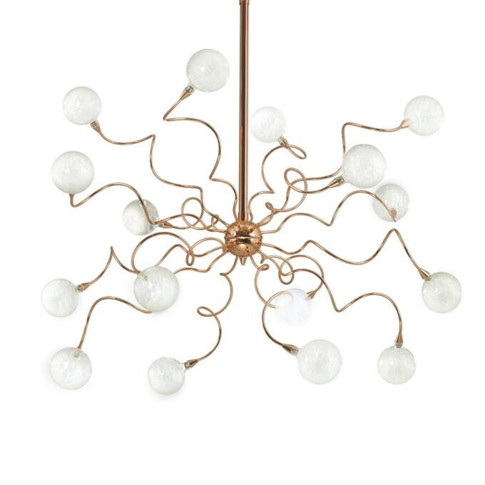 ARAÑA LUCIANA 16 LUCES CROMO - LIVING - FB Iluminación