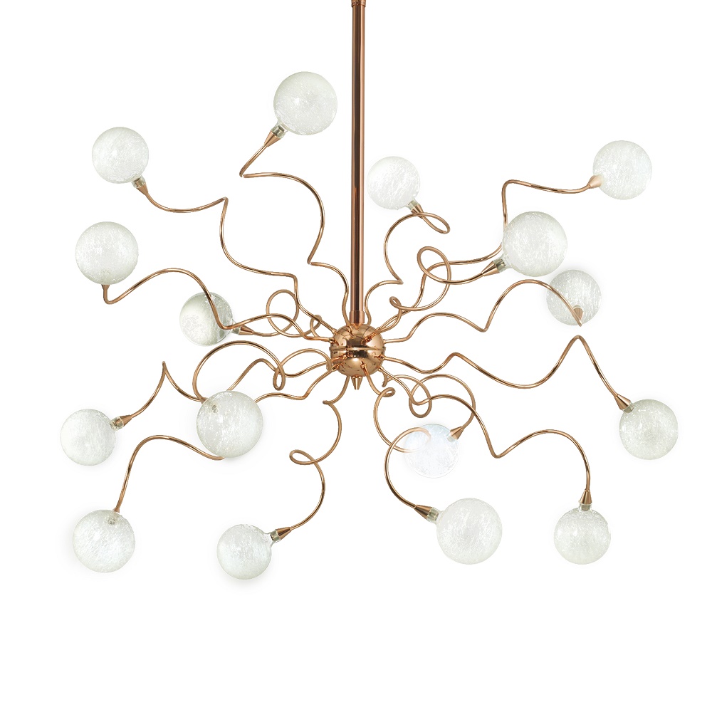 ARAÑA LUCIANA 16 LUCES CROMO - LIVING - FB Iluminación