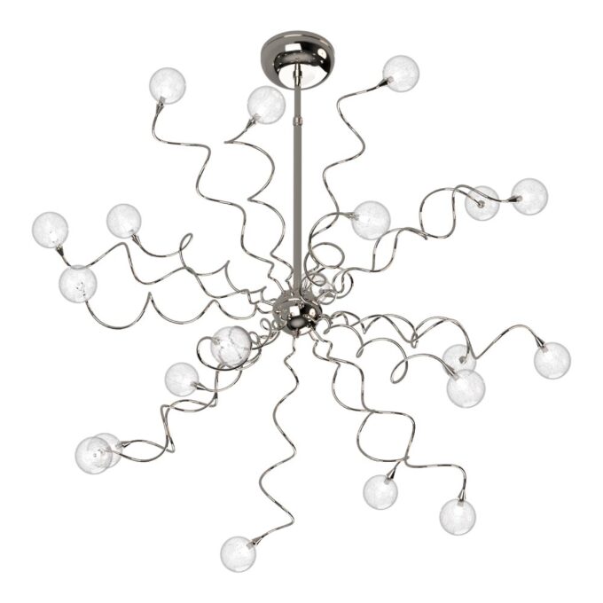 ARAÑA LUCIANA 20 LUCES CROMO - LIVING - FB Iluminación