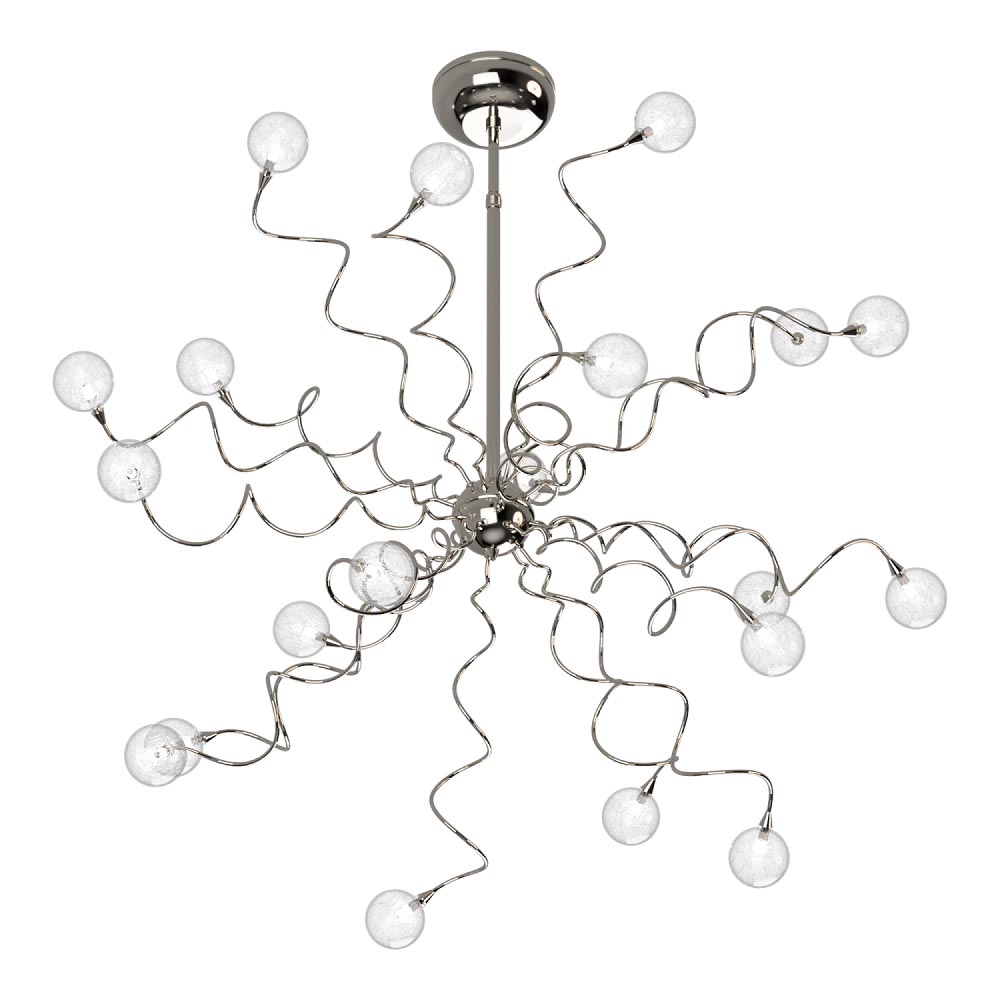 ARAÑA LUCIANA 20 LUCES CROMO - LIVING - FB Iluminación