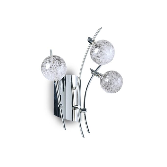 APLIQUE LUCIANA 3 LUCES CROMO - DORMITORIO - FB Iluminación