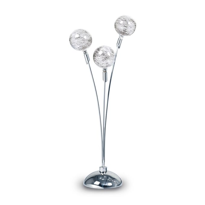 VELADOR LUCIANA 3 LUCES CROMO - DORMITORIO - FB Iluminación