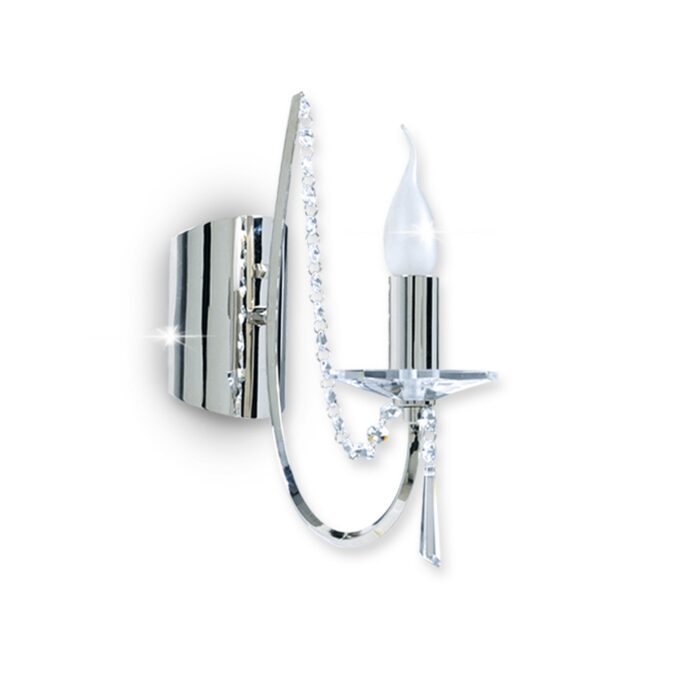 APLIQUE MARISA 1 LUZ CROMO / ORO - DORMITORIO - FB Iluminación