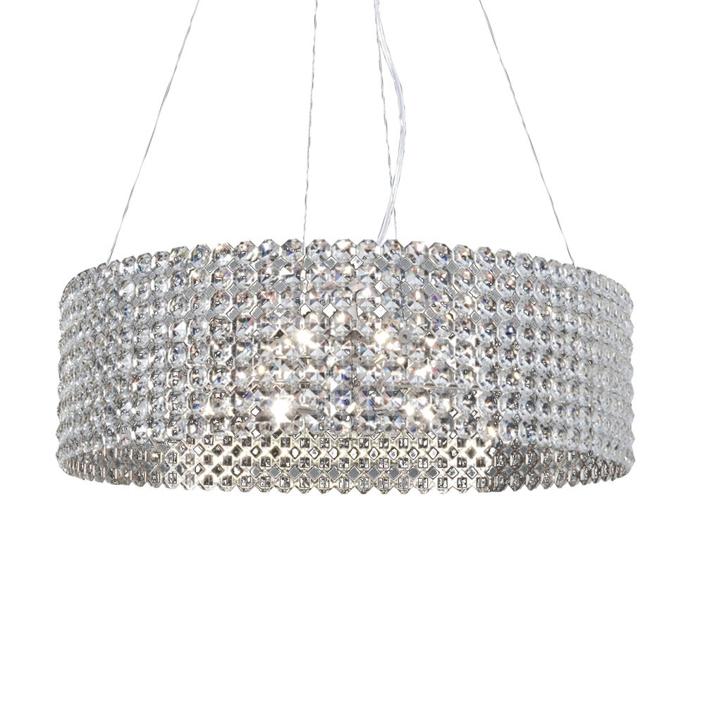 COLGANTE UNIVERSO 6 LUCES CROMO - LIVING - FB Iluminación