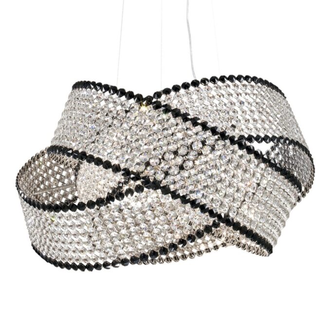 COLGANTE UNIVERSO 12 LUCES CROMO - LIVING - FB Iluminación