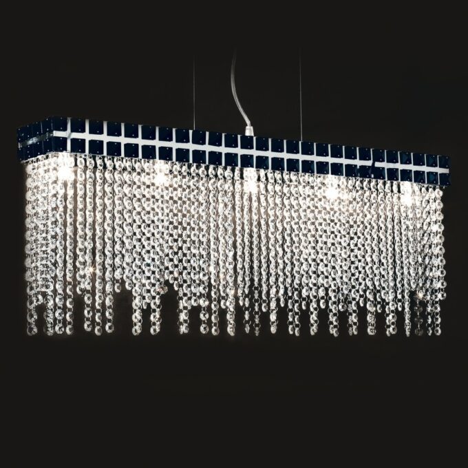 COLGANTE UNIVERSO 5 LUCES CROMO - LIVING - FB Iluminación