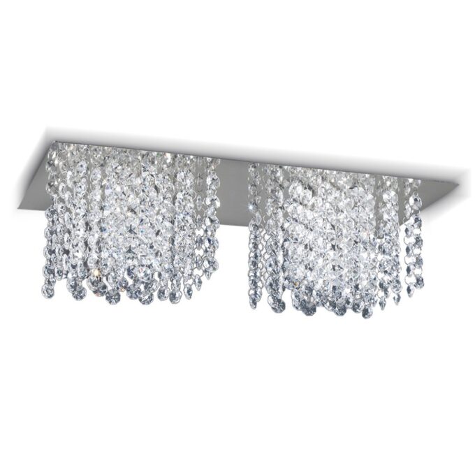 PLAFON TINA 2 LUCES CROMO - LIVING - FB Iluminación