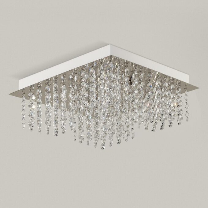 PLAFON TINA 4 LUCES CROMO - LIVING - FB Iluminación