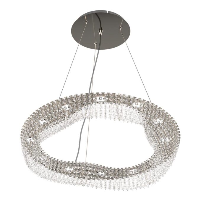 COLGANTE PATAGONIA 12 LUCES CROMO POTENCIA 12x3.4W - LIVING - FB Iluminación