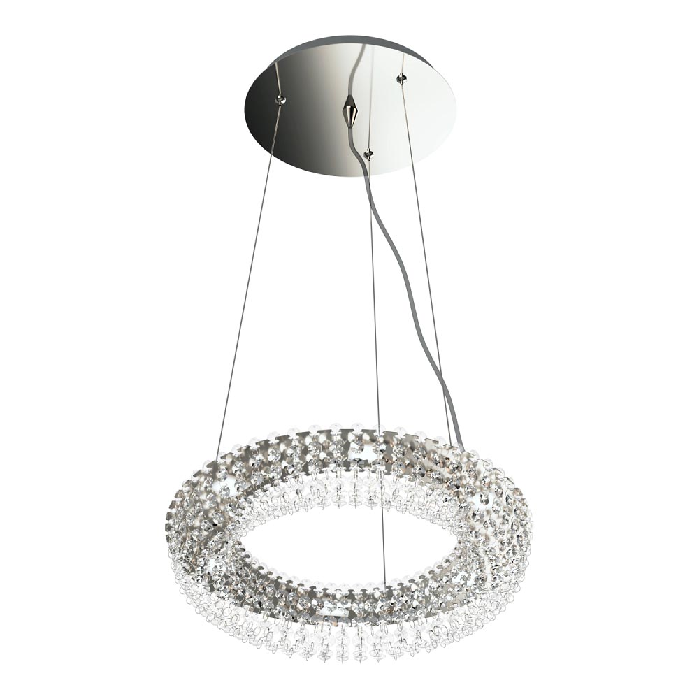 COLGANTE PATAGONIA 6 LUCES CROMO POTENCIA 6x6.8W - LIVING - FB Iluminación