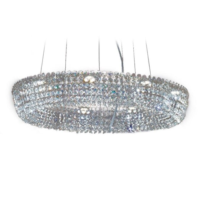 COLGANTE PATAGONIA 9 LUCES CROMO POTENCIA 9x6.8W - LIVING - FB Iluminación