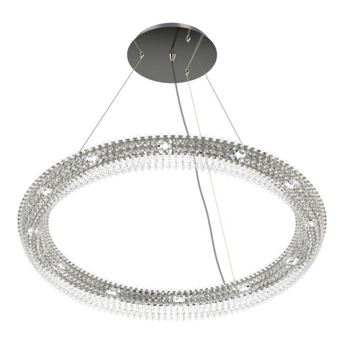 COLGANTE PATAGONIA 12 LUCES CROMO POTENCIA 12x3.4W - LIVING - FB Iluminación