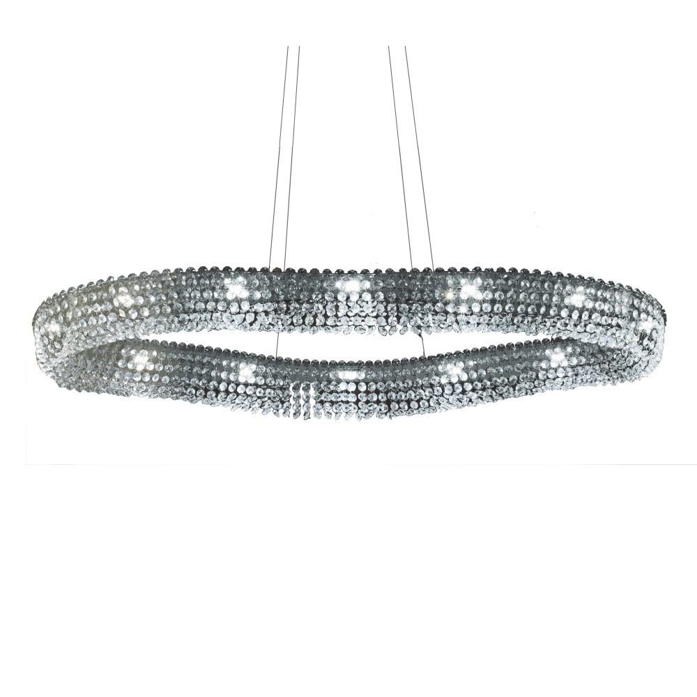 COLGANTE PATAGONIA 12 LUCES CROMO POTENCIA 12x3.4W - LIVING - FB Iluminación