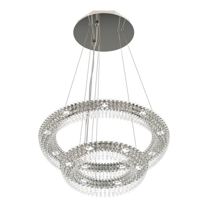 COLGANTE PATAGONIA 21 LUCES CROMO POTENCIA 21x3.4W - LIVING - FB Iluminación