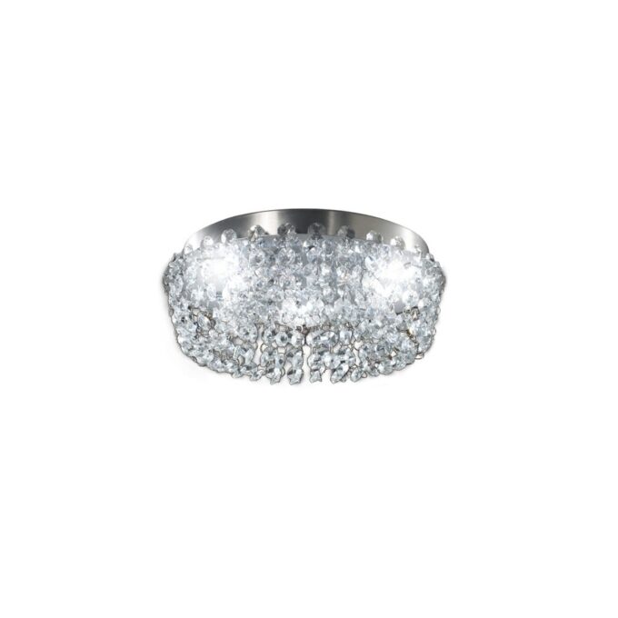 PLAFON PATAGONIA 4 LUCES CROMO POTENCIA 4x3.4W - LIVING - FB Iluminación