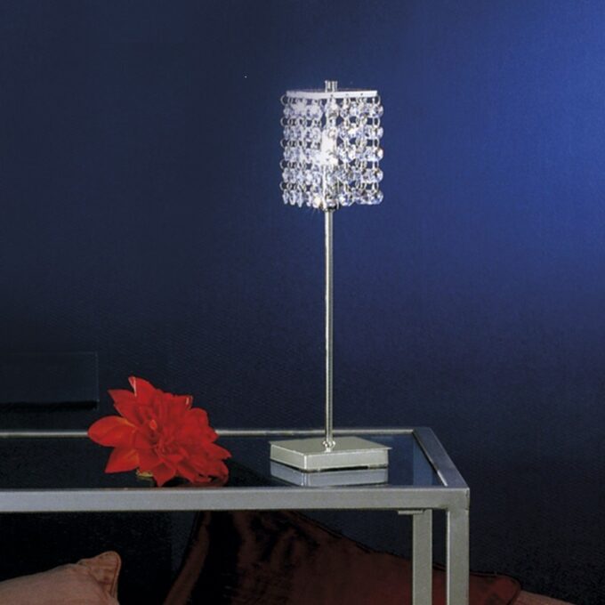 VELADOR PYTON 1 LUZ CROMO - DORMITORIO - FB Iluminación