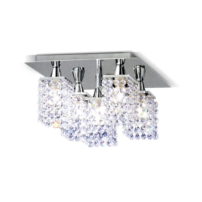 PLAFON PYTON 5 LUCES CROMO - LIVING - FB Iluminación