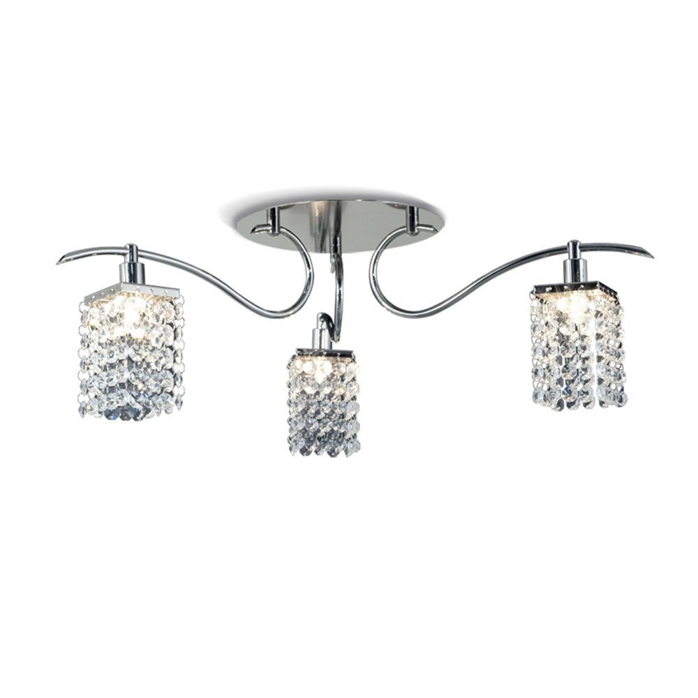 PLAFON PYTON 3 LUCES CROMO - DORMITORIO - FB Iluminación