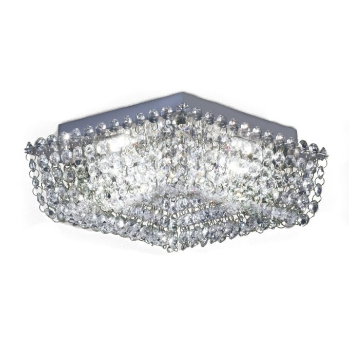 PLAFON PATAGONIA 4 LUCES CROMO POTENCIA 4x3.4W - LIVING - FB Iluminación