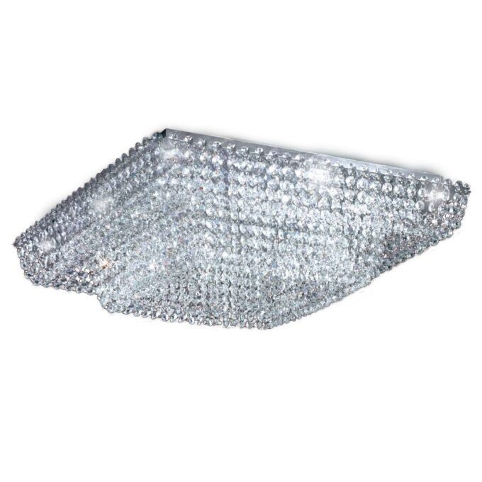 PLAFON PATAGONIA 12 LUCES CROMO POTENCIA 12x3.4W - LIVING - FB Iluminación