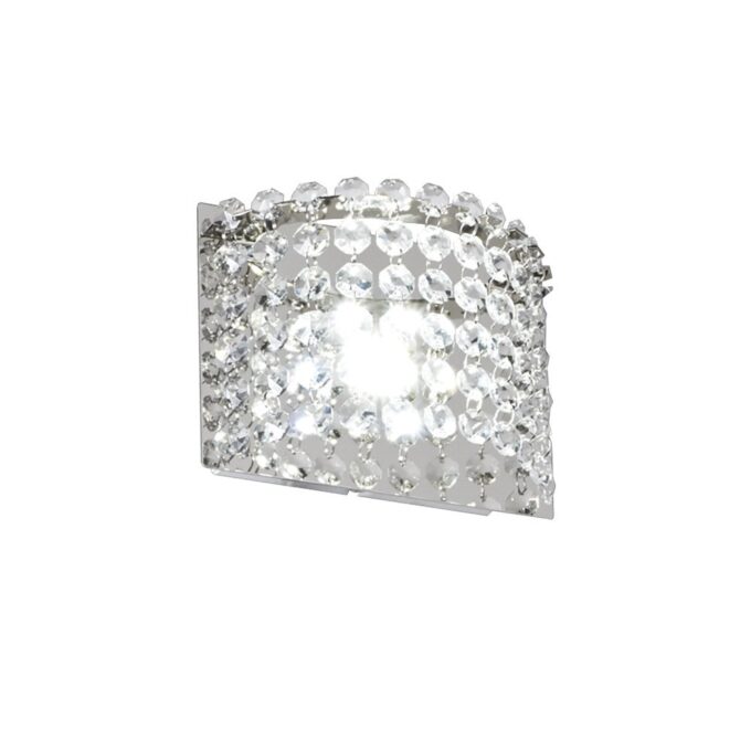 APLIQUE PATAGONIA 1 LUZ CROMO POTENCIA 1x6.8W - LIVING - FB Iluminación