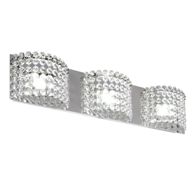 APLIQUE PATAGONIA 3 LUCES CROMO POTENCIA 3x6.8W - LIVING - FB Iluminación