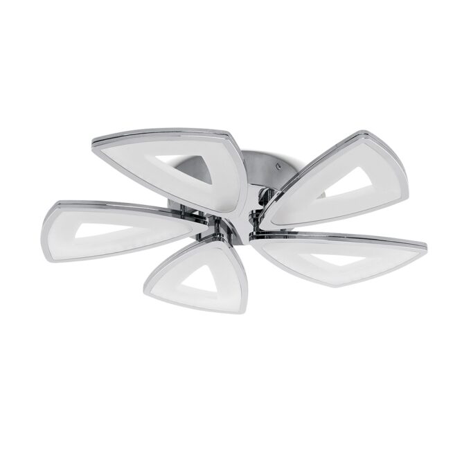 PLAFON AMONDE 5 LUCES CROMO 5x6W - LIVING - FB Iluminación