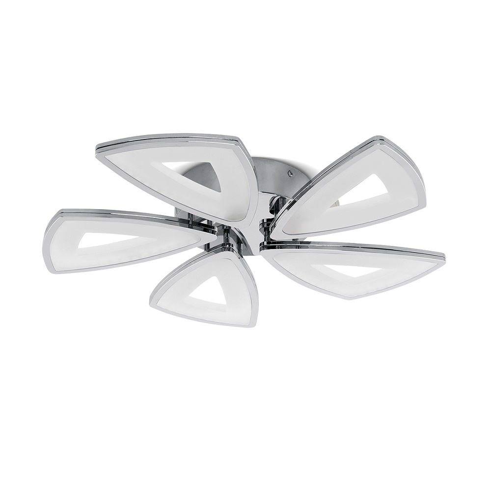 PLAFON AMONDE 5 LUCES CROMO 5x6W - LIVING - FB Iluminación