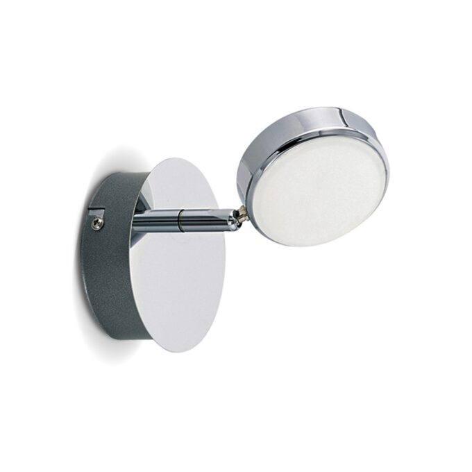 APLIQUE SALTO 1 LUZ CROMO 1x5,4W - DORMITORIO - FB Iluminación