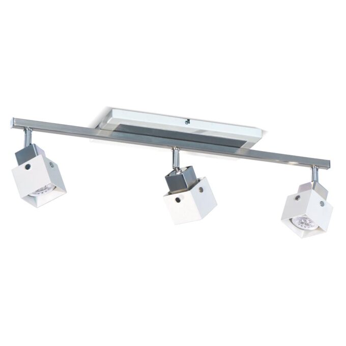 SISTEMA GILI 3 LUCES BLANCO CROMO - LIVING - FB Iluminación