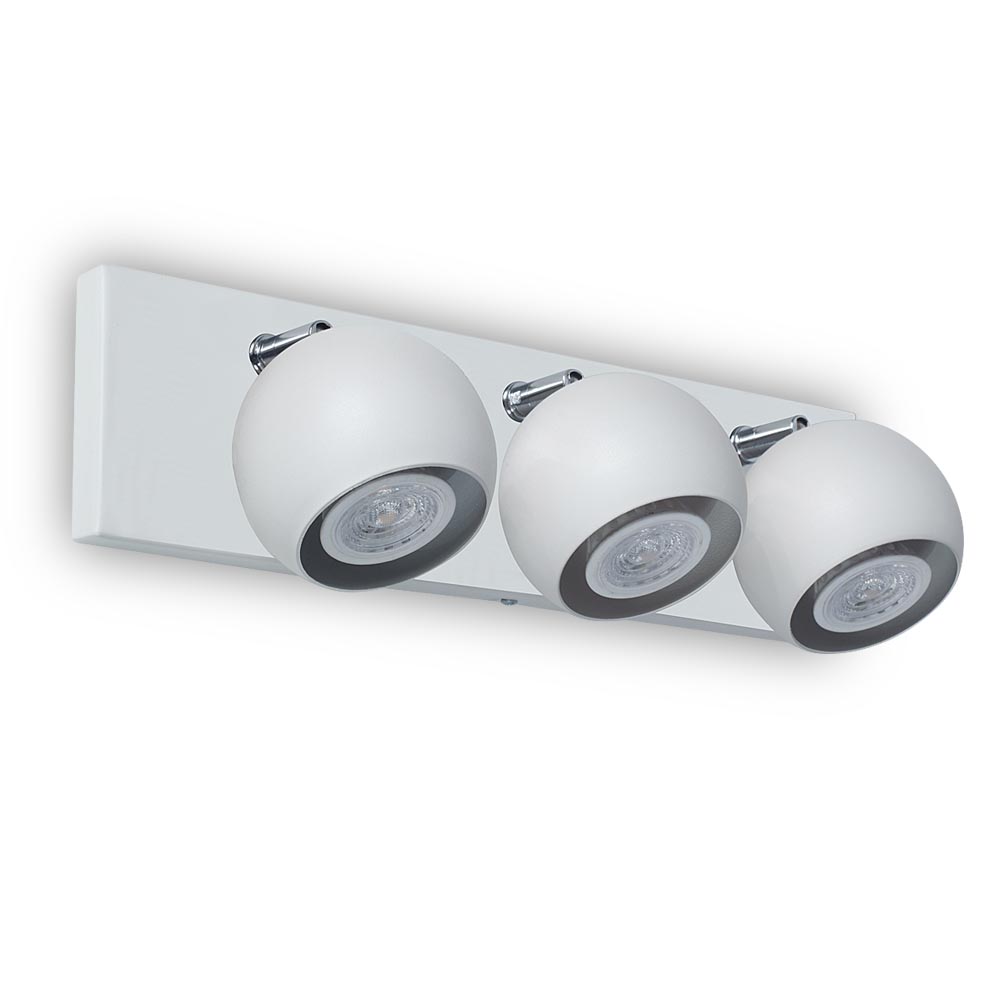 APLIQUE HARRY 3 LUCES BLANCO MICROTEXTURADO - LIVING - FB Iluminación