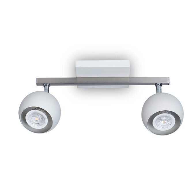 SISTEMA HARRY 2 LUCES BLANCO MICROTEXTURADO - TOLIETTE - FB Iluminación