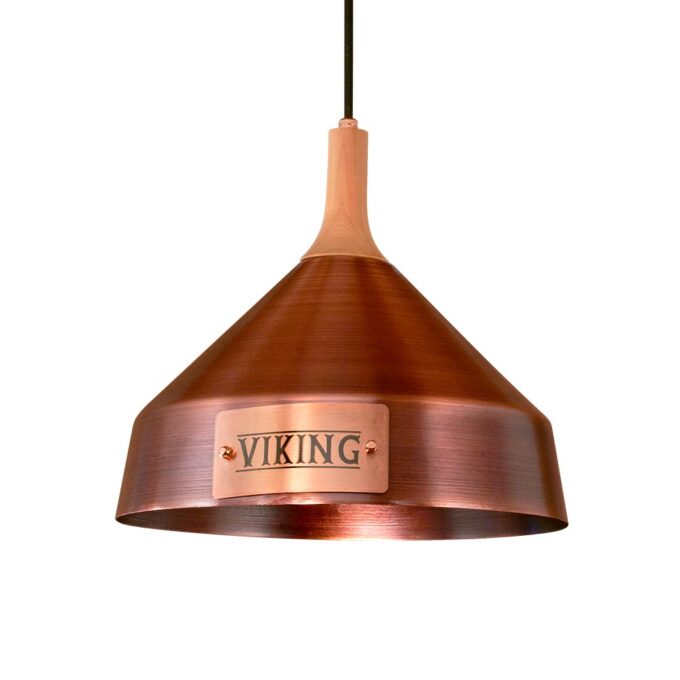 COLGANTE VIKING 1 LUZ MADERA COBRE - LIVING - FB Iluminación