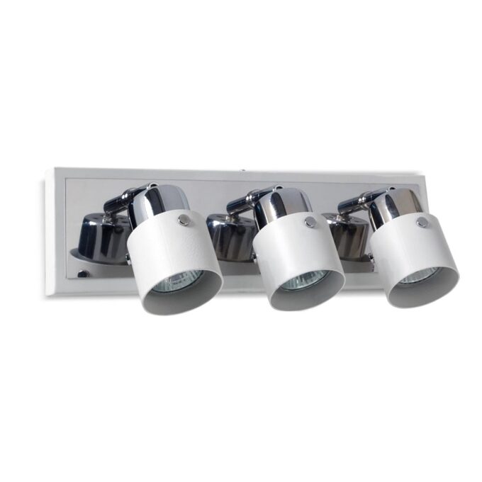 APLIQUE UP 3 LUCES BLANCO CROMO - LIVING - FB Iluminación