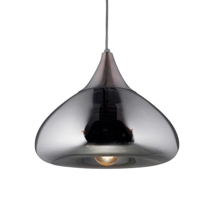 COLGANTE LORD 1 LUZ VIDRIO CROMO - LIVING - FB Iluminación