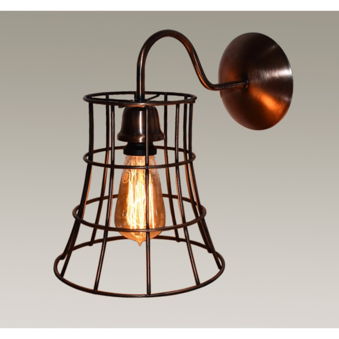 APLIQUE PARED Galera 1 LUZ COBRE VIEJO - LIVING - FB Iluminación
