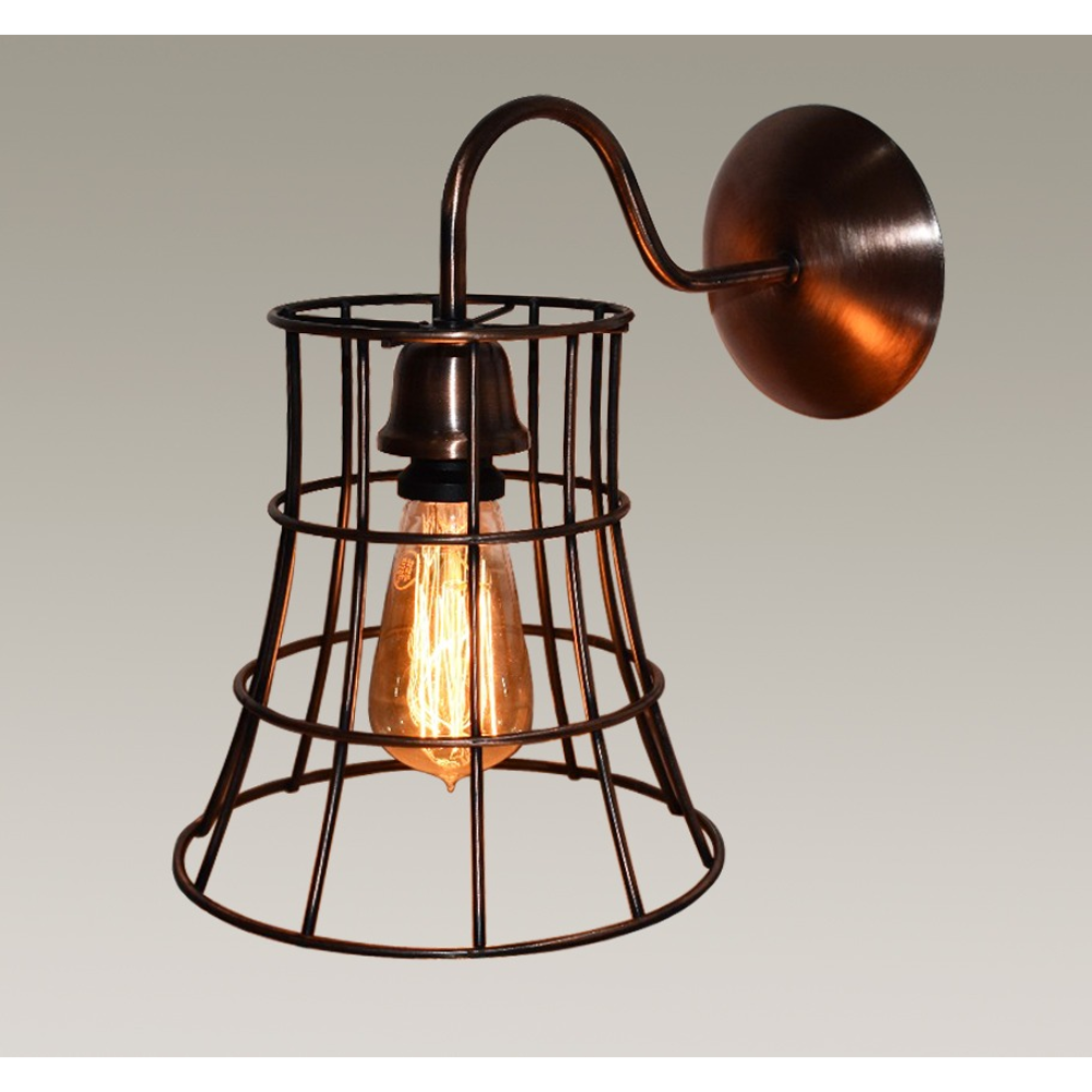 APLIQUE PARED Galera 1 LUZ COBRE VIEJO - LIVING - FB Iluminación