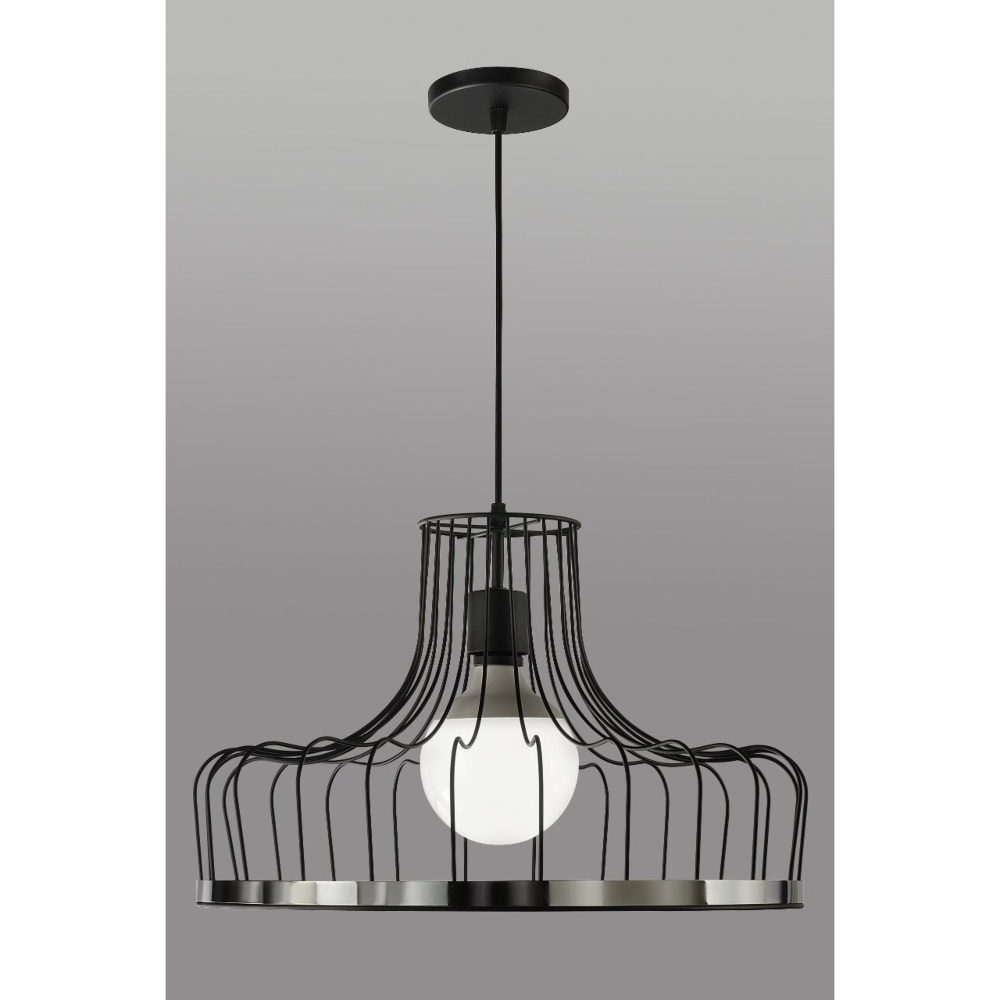 COLGANTE Federica 1L NEGRO CROMO - LIVING - FB Iluminación