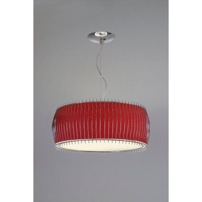 COLGANTE MANDARINA 3 LUCES Tapa desmontable BLANCO / ROJO / NEGRO - DORMITORIO - FB Iluminación