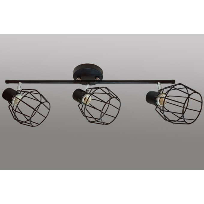 SISTEMA PARED Pantalla diamante 3L NEGRO / CROMO - LIVING - FB Iluminación