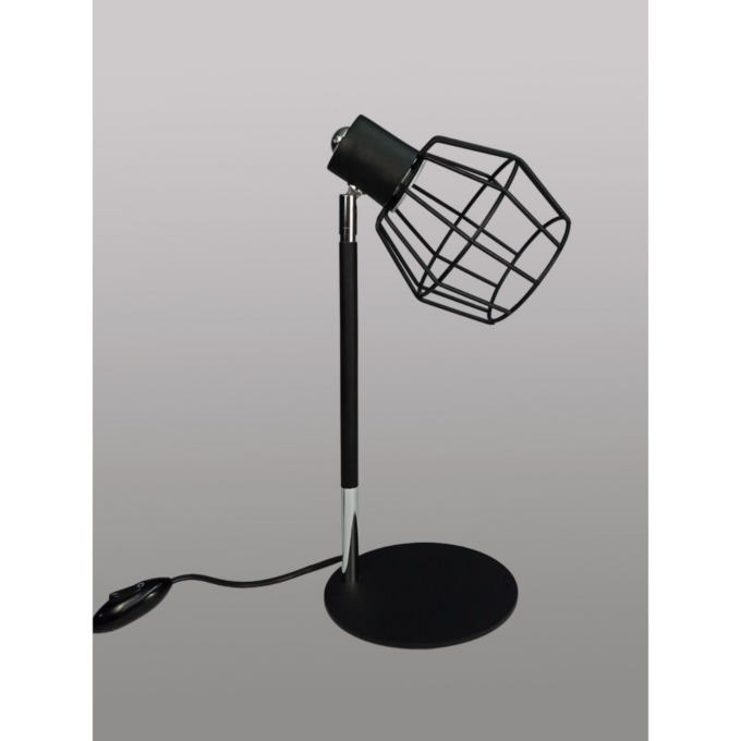 VELADOR JAULA Pantalla diamante 1L NEGRO / CROMO - DORMITORIO - FB Iluminación