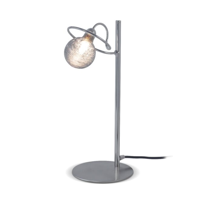 VELADOR LUCIANA II 1 LUZ CROMO O NEGRO - DORMITORIO - FB Iluminación