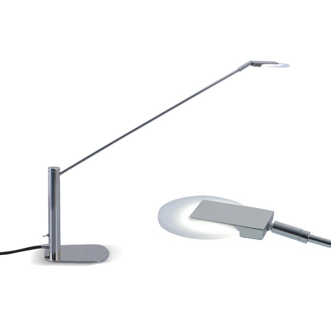 LAMPARA DE MESA MISTERIO 1 LUZ CROMO - LIVING - FB Iluminación