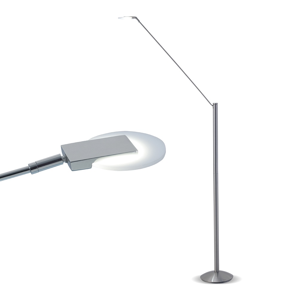 LAMPARA DE PIE MISTERIO 1 LUZ CROMO - LIVING - FB Iluminación