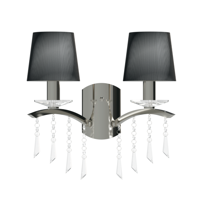 APLIQUE SALOME 2 LUCES CROMO / ORO - LIVING - FB Iluminación