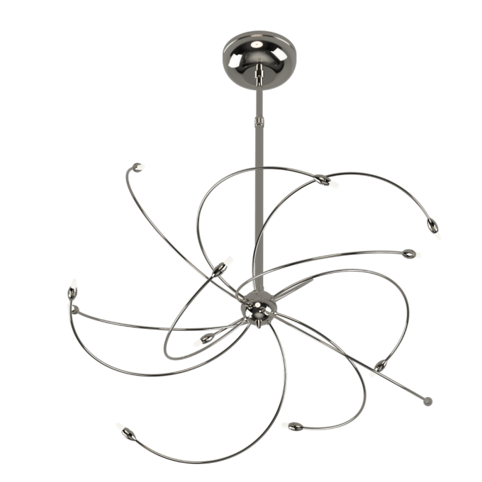 ARAÑA GALAXIA II 12 LUCES CROMO / COBRE - LIVING - FB Iluminación