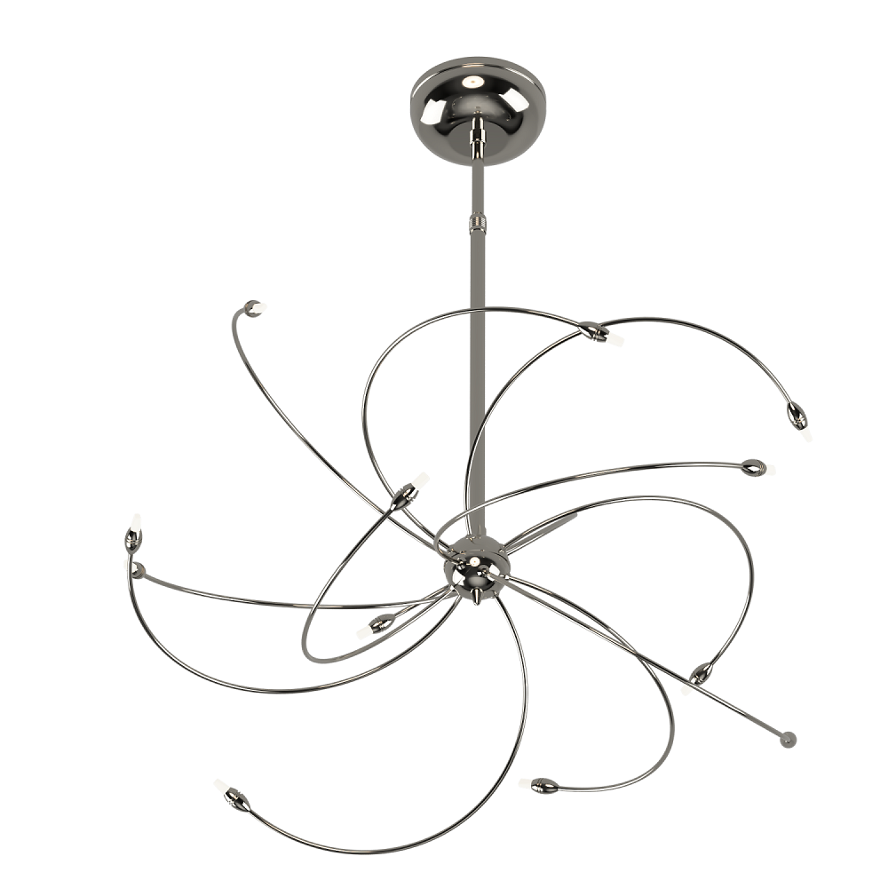 ARAÑA GALAXIA II 12 LUCES CROMO / COBRE - LIVING - FB Iluminación