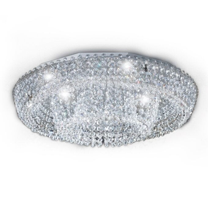 PLAFON PATAGONIA 12 LUCES CROMO POTENCIA 12x3.4W - LIVING - FB Iluminación